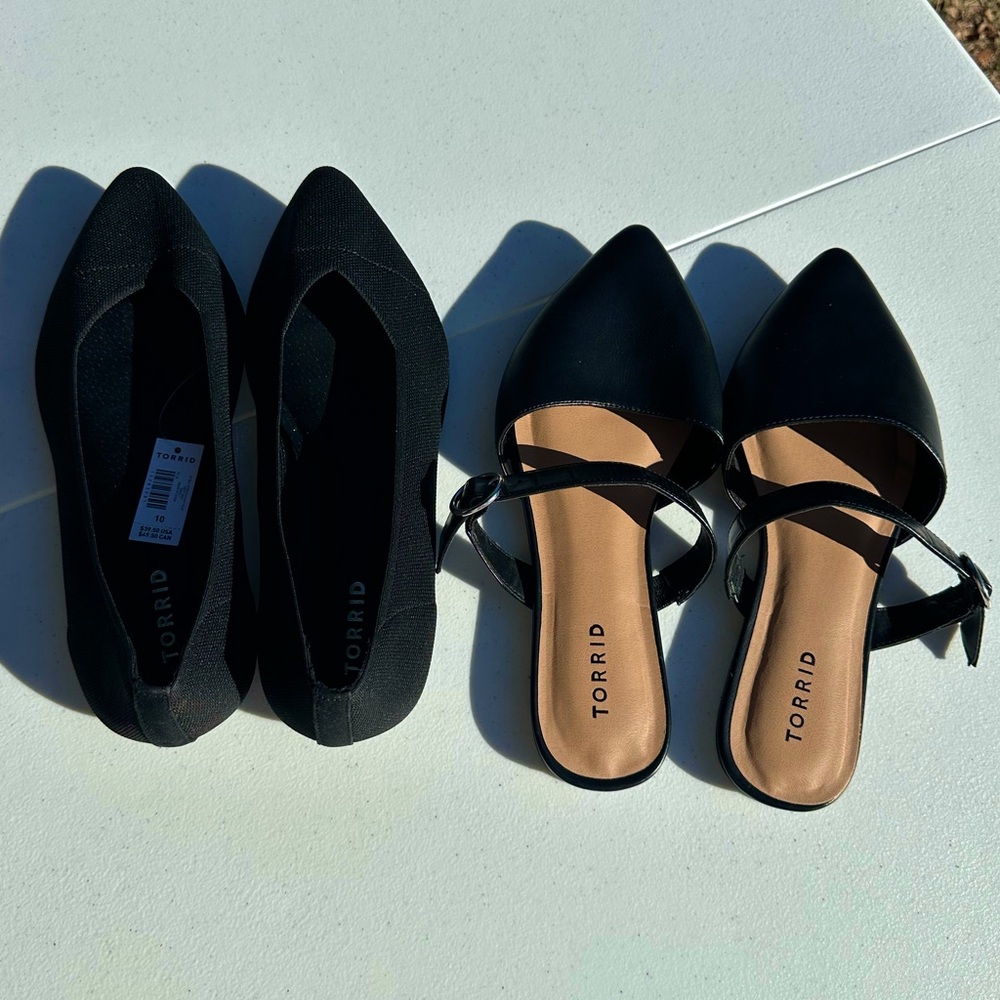 Bundle of 2 Black Flats from Torrid